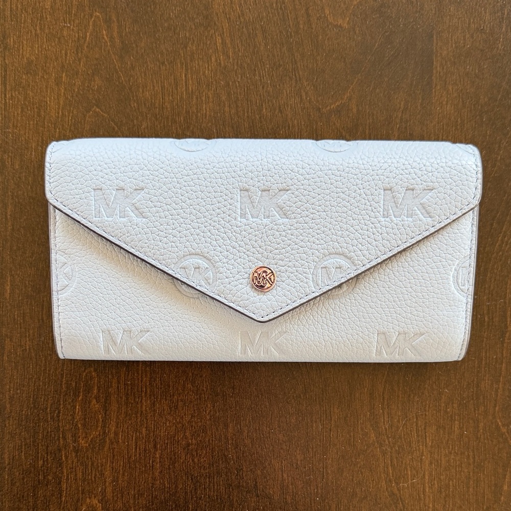 Michael Kors White Embossed Wallet